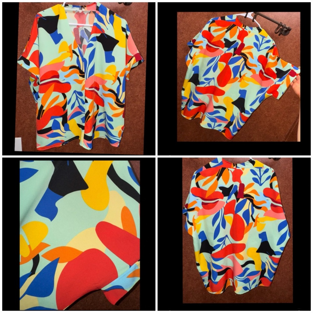Jodifl Colorful Abstract Print Shirt